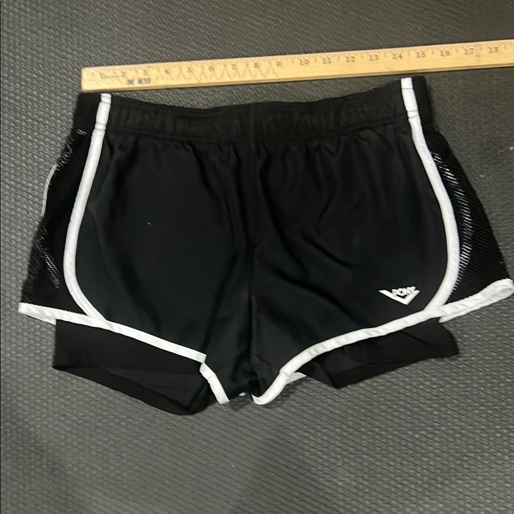 Black Pony Athletic Running Shorts with Compression shorts.  NWOT